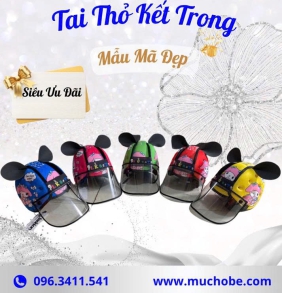Mũ tai thỏ hình kết trong đủ hình đủ màu