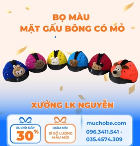 Bọ màu mặt gấu bông có mỏ đủ màu