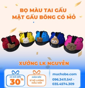 Bọ tai gấu màu mặt gấu bông có mỏ