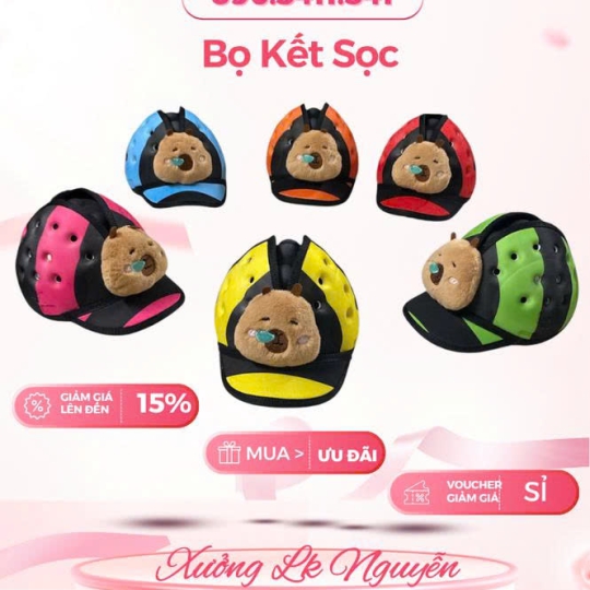 Mũ Bọ Kết Sọc Cho Bé